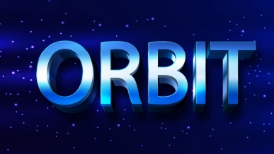 可编辑蓝曜星轨“ORBIT”：开启宇宙文字新航程