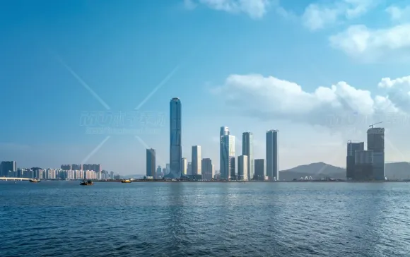 横琴岛海滨天际线：珠海的现代华章