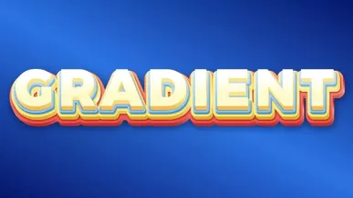 可编辑炫彩渐变“GRADIENT”：开启科技文字新视界尚