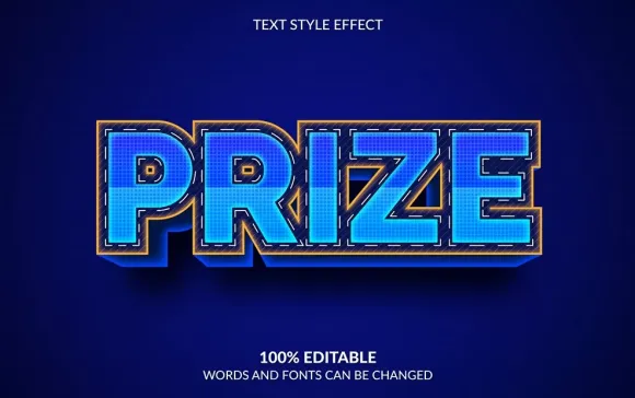 蓝调霓光，邂逅“Prize”文字样式的独特美
