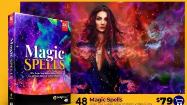 4K视频素材 153个魔法粒子烟雾火焰特效动画 Magic Spells