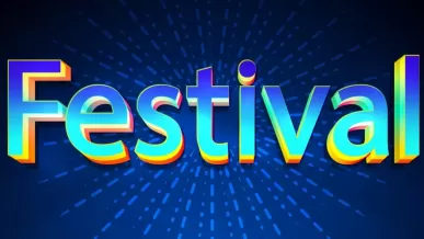 可编辑创意“Festival”文字魔法，重塑节日视觉新格调