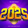 炫彩夺目！2025橙蓝渐变3D文字，瞬间抓住眼球