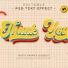 活泼俏皮大赏！复古撞色“Thank You”文字样式萌趣登场