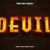暗黑来袭！“DEVIL”锈迹火焰3D文字，释放恶魔酷炫气场
