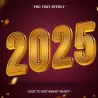 华丽登场！2025金色立体文字，开启璀璨新年庆典