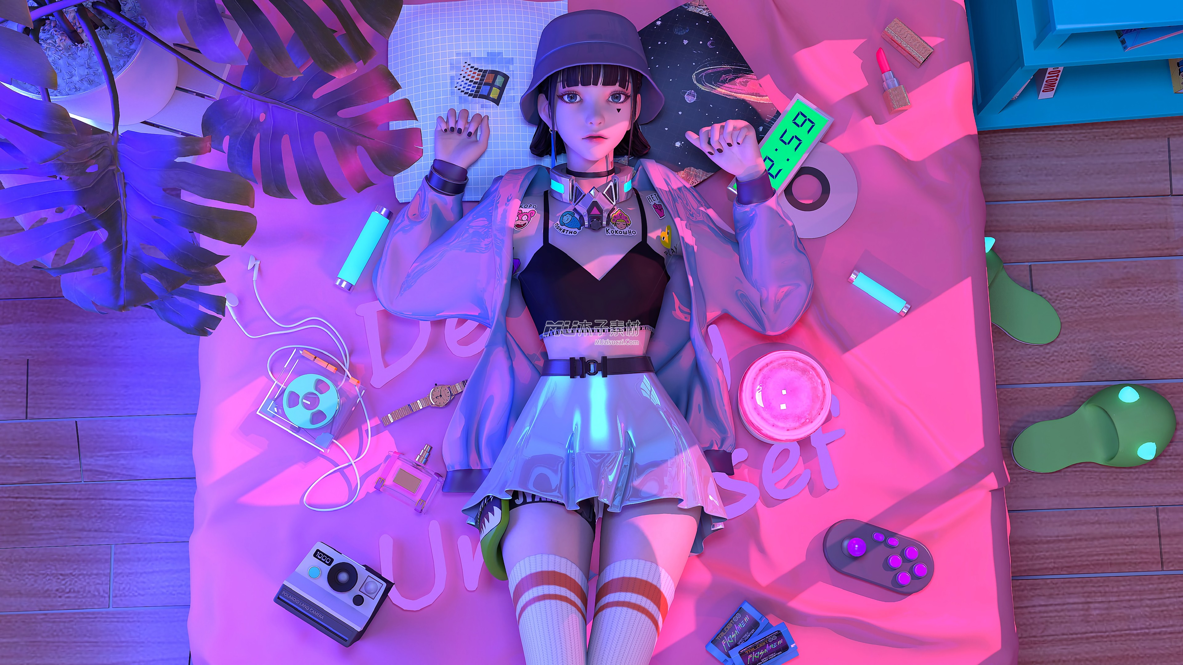 赛博朋克风格奇幻少女 集原美电脑4k壁纸3840x2160.jpg