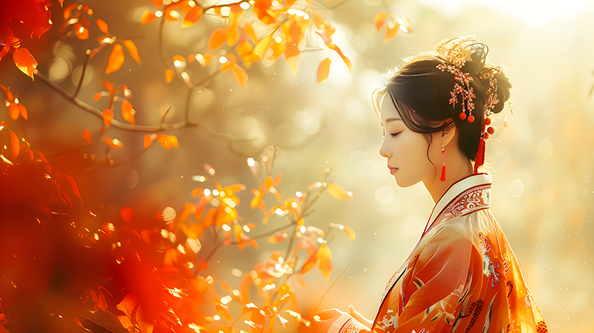 shugar828_Chinese_beauty_Tang_suit_beauty_wallpaper_leaves_magi_c2bbeef1-d899-40.png