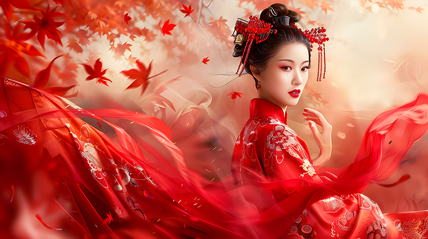 shugar828_Chinese_beauty_Tang_suit_beauty_wallpaper_leaves_magi_8115d44a-68e9-47.png