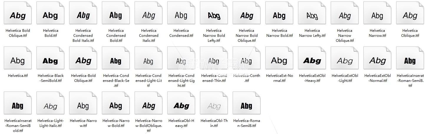 Helvetica系列 34款.jpg