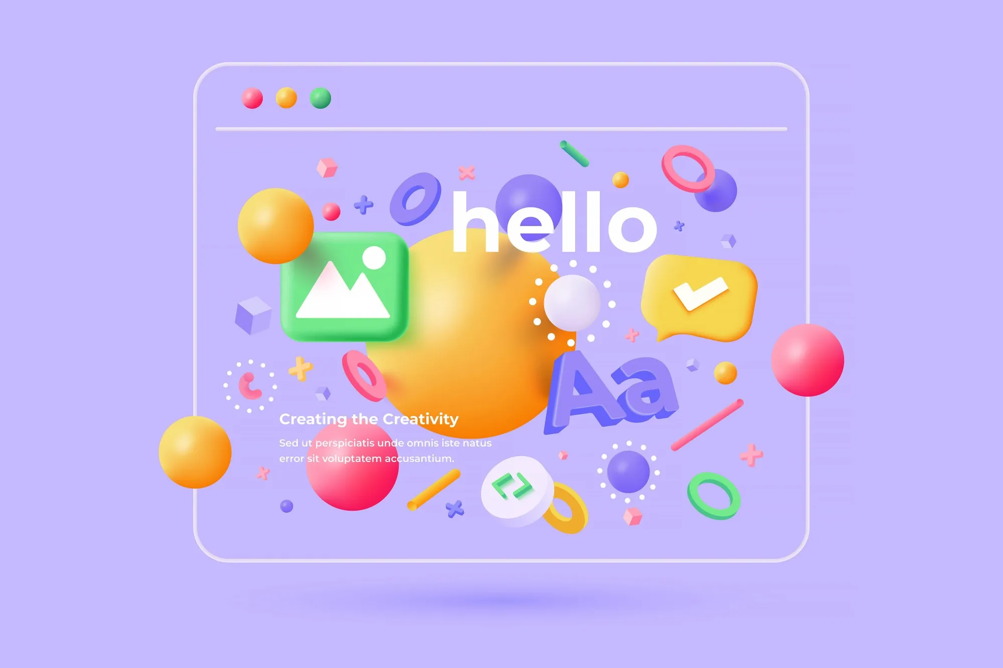 Modern 3d illustration of Creative Design concept.webp