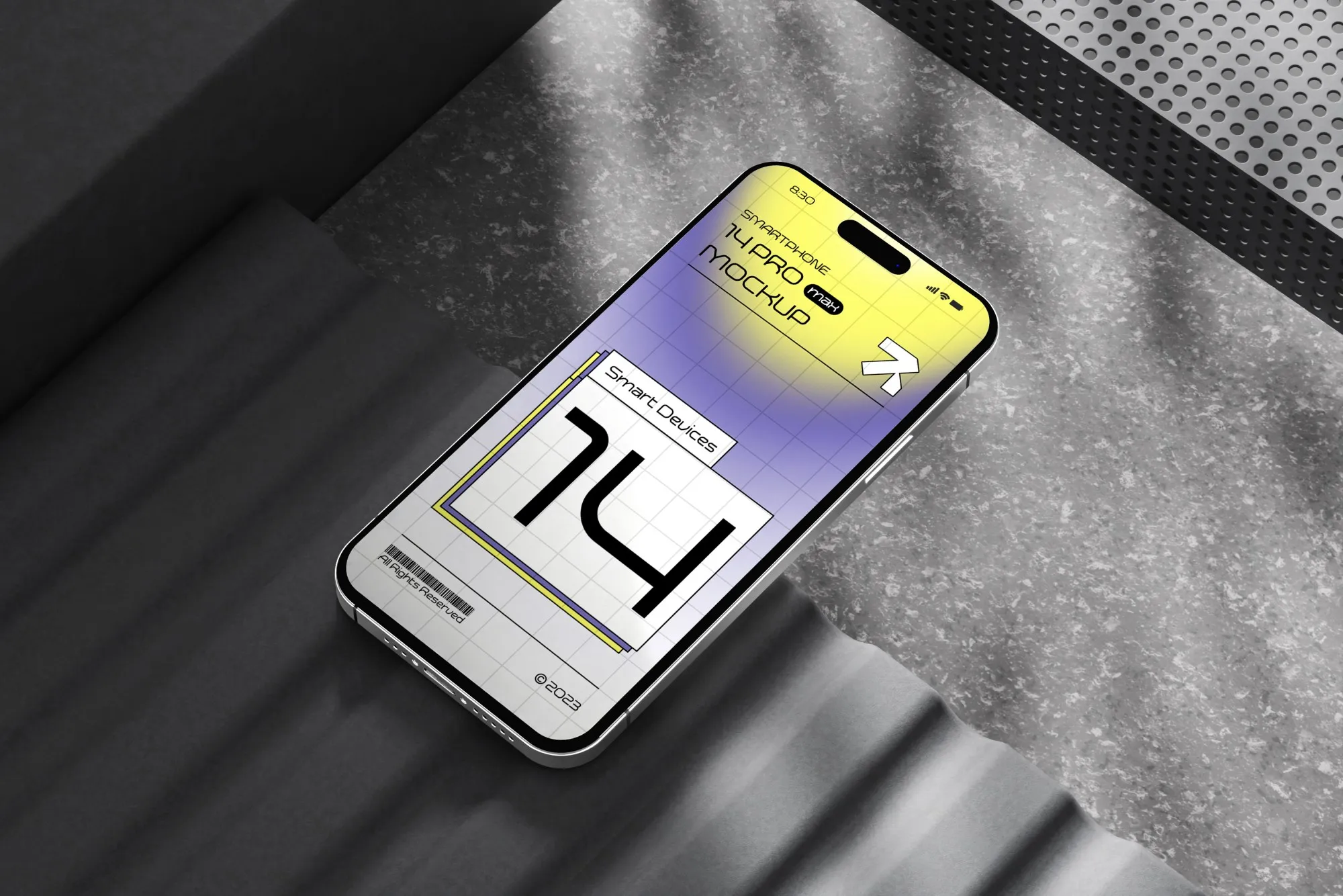 PSD mockup concept with smartphone screen in shadow 2.webp