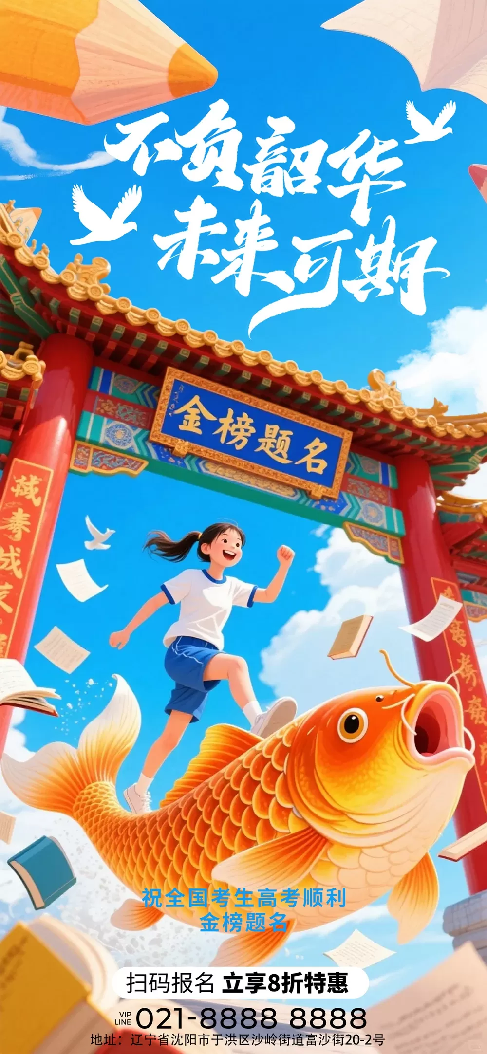 跃龙门金榜题名，不负韶华未来可期！高考特