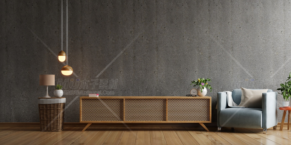 cabinet-tv-modern-living-room-with-armchair-lamp-table-flower-plant-concrete-wall-background-3d-rendering_13158264.jpg
