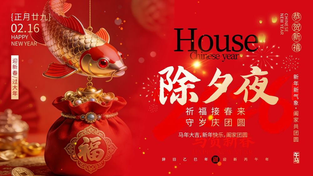“除夕夜”新年俗海报：祈福守岁迎新春.webp