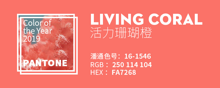 温暖与生命力！2019年潘通年度流行色「活力珊瑚橙」新鲜出炉！