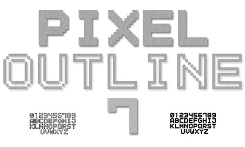 Outline Pixel 7 font