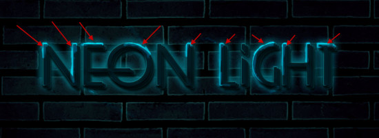4 paint 550x200 Create Unique Neon Text Effect in Photoshop