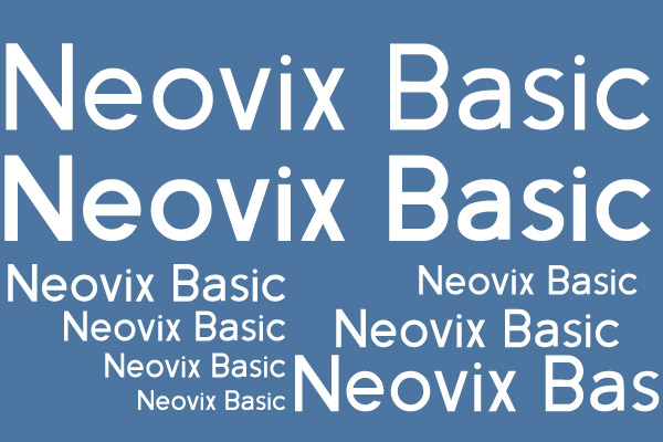 Neovix Basic by Erion Dyrmishi in 25 New Free Fonts and Typefaces for September 2013