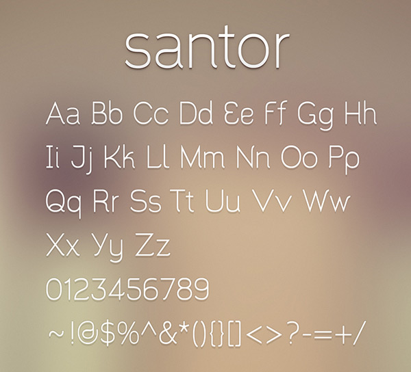Santor by Tra Nguyen in 25 New Free Fonts and Typefaces for September 2013