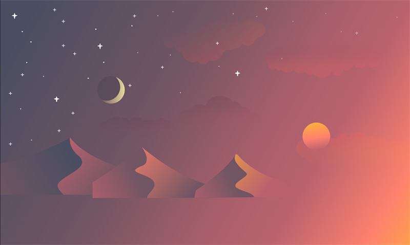 AI教程！教你打造沙丘日月星辰的背景插画