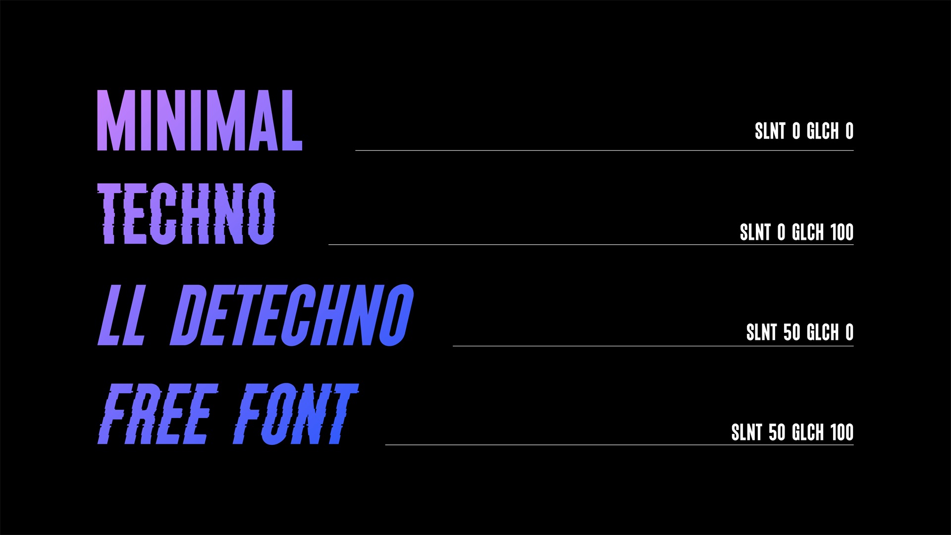 免费可商用！西文可变字体 LL DEtechno 打包下载
