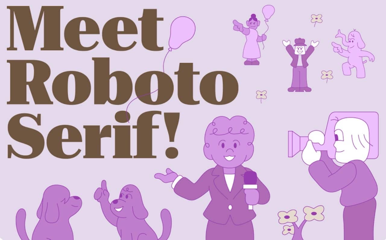 9种字重！谷歌推出免费英文衬线字体Roboto Serif（已打包）