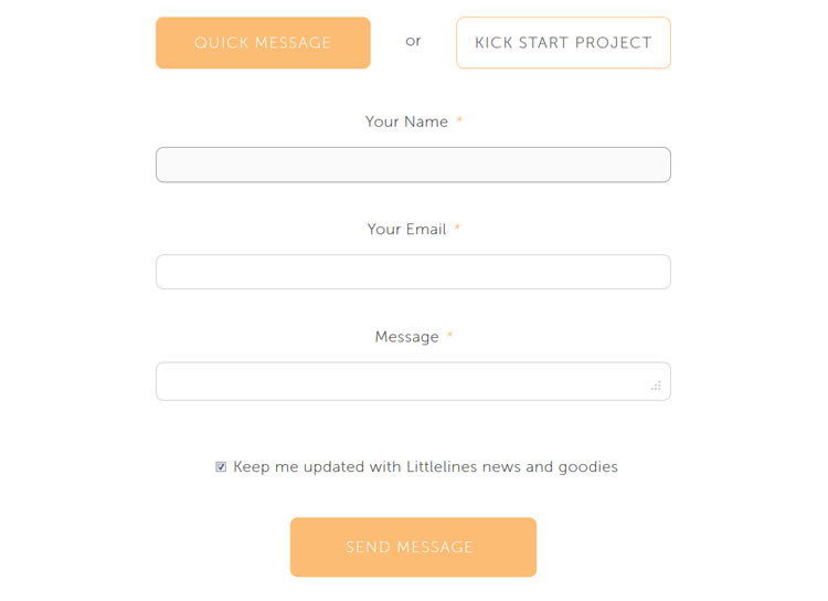 Clean Contact Form from Littlelines