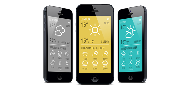 Minimeteo Flat Iconic mobile app weather
