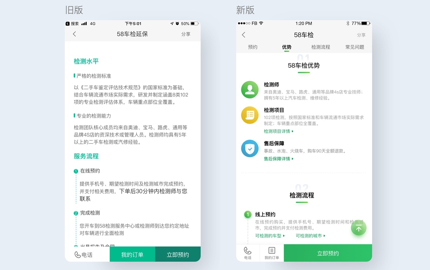 提高12.9%的转化率！58车检改版项目设计过程全方位总结