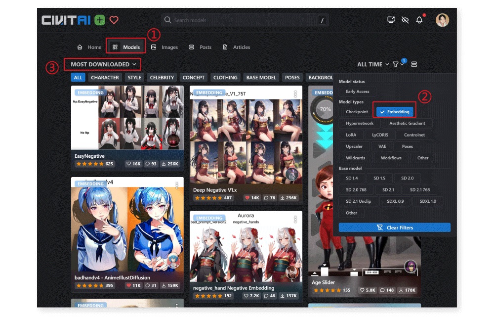 不会写 SD WebUI 负面提示词？  用Embedding模型一键搞定！