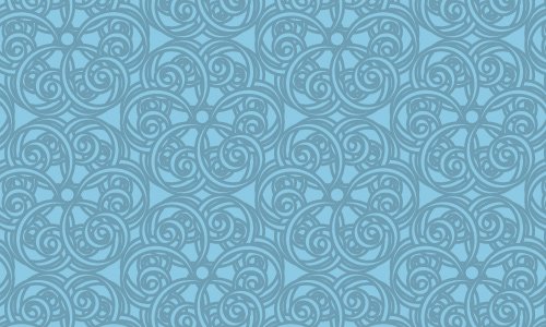 Ornate Swirl Blue