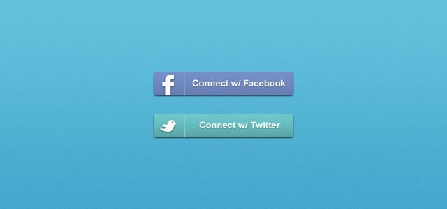 Twitter & Facebook Connect Buttons
