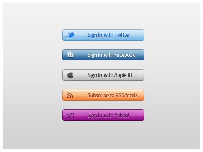 Five Login Buttons
