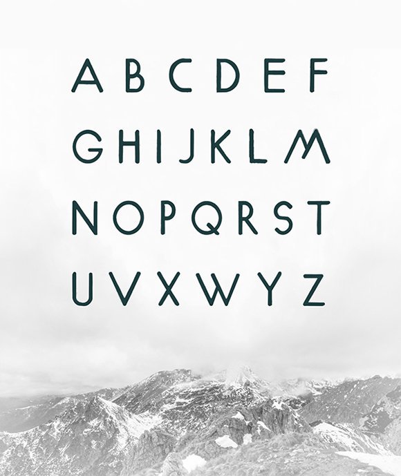 几何英文字体
