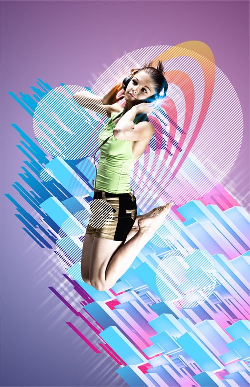 Create an Electrifying Music Poster with Geometrical Elements in Photoshop CS5 Extended