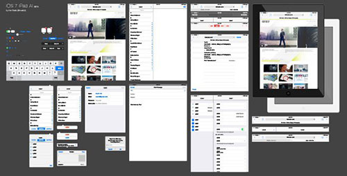 UI设计素：材iOS-7-iPad-ai-GUI