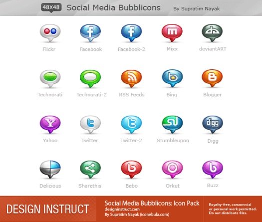 Social Media Bubblicons
