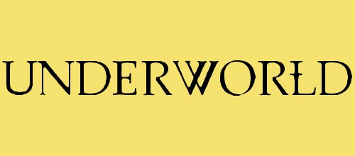UnderWorld 1.0 font
