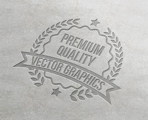 Letterpress Logo Mockup PSD