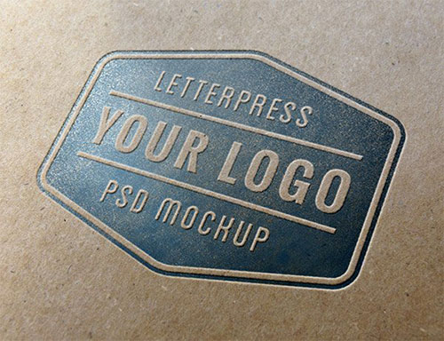 Letterpress LOGO PSD 模板