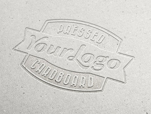 Pressed Cardboard LOGO PSD 模板