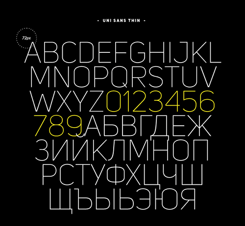 uni snas 字体下载
