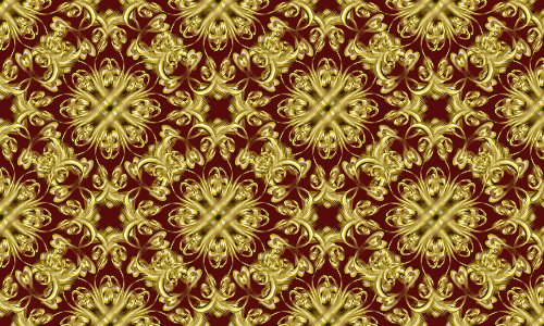 Red Velvet Damask