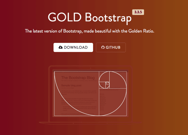 GOLD Bootstrap 黄金比例版