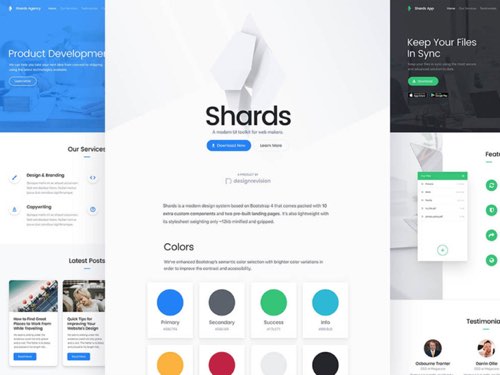 bootstrap 4 主题：shards
