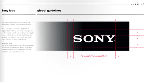 SONY 视觉设计规范