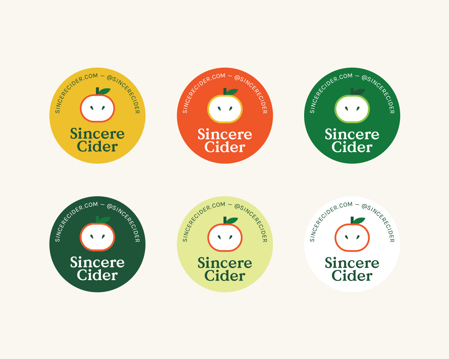 多彩清新的图案！Sincere Cider苹果酒包装设计