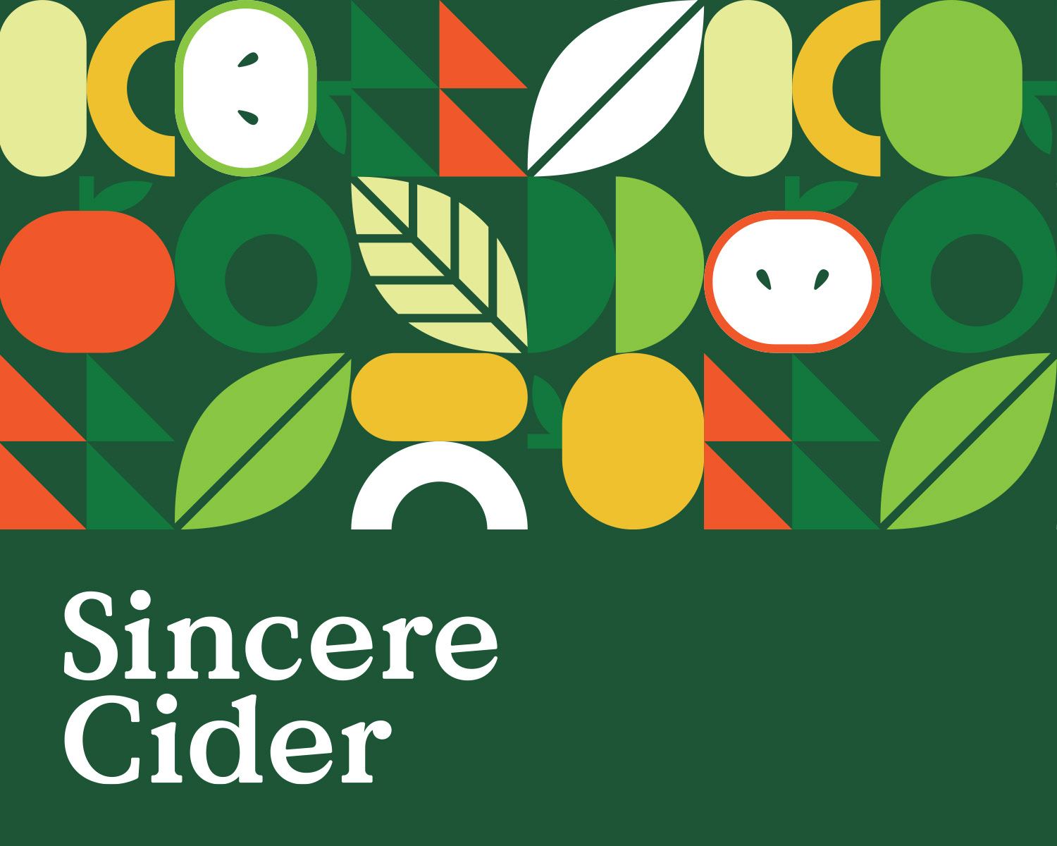 多彩清新的图案！Sincere Cider苹果酒包装设计
